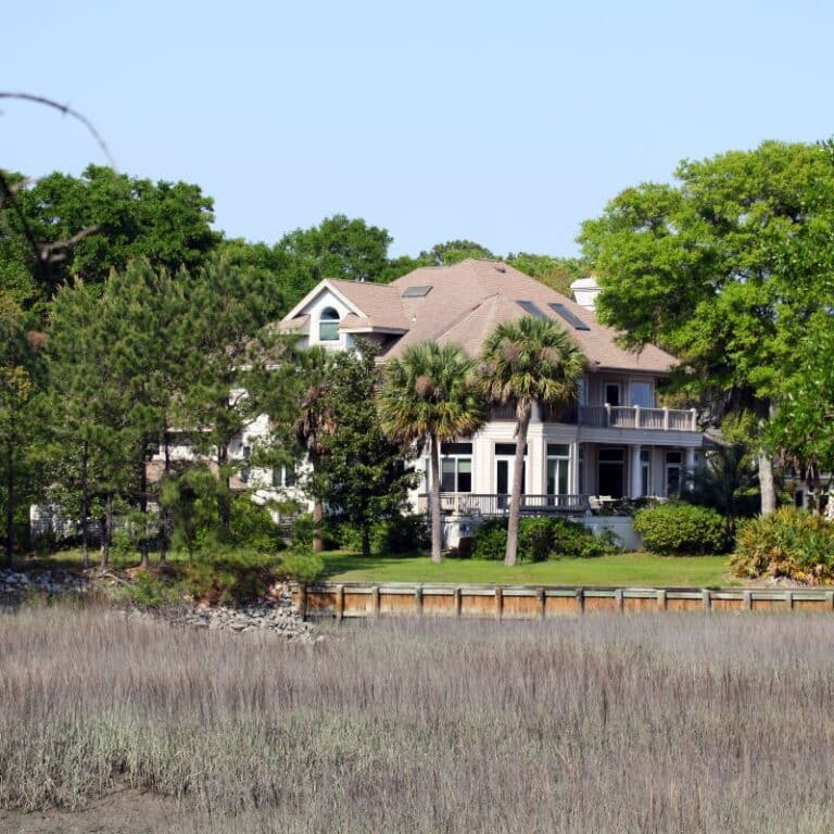 Coastal home near Harbor Island seen on Cast Away boating charters
