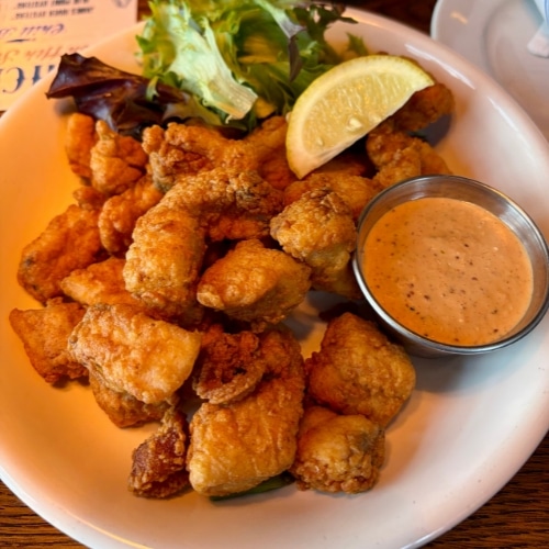 Breaded fish from Fishcamp
